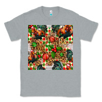 Heather Grey christmas leopard chicken Classic Tee - FaDigitalArtStudio