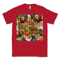 Red christmas leopard chicken Classic Tee - FaDigitalArtStudio