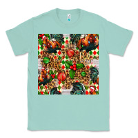 Seafoam christmas leopard chicken Classic Tee - FaDigitalArtStudio