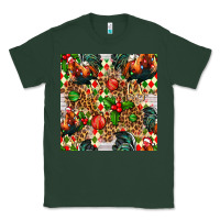 Sports Green christmas leopard chicken Classic Tee - FaDigitalArtStudio