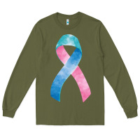 Army Green thyroid cancer ribbon fa element Long Sleeve Tee - FaDigitalArtStudio