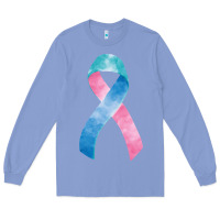 Colony Blue thyroid cancer ribbon fa element Long Sleeve Tee - FaDigitalArtStudio