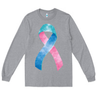 Heather Grey thyroid cancer ribbon fa element Long Sleeve Tee - FaDigitalArtStudio