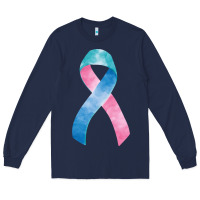 Navy thyroid cancer ribbon fa element Long Sleeve Tee - FaDigitalArtStudio