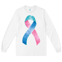 White thyroid cancer ribbon fa element Long Sleeve Tee - FaDigitalArtStudio