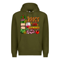 Army Green boozy and schmoozy Premium Hoodie - AdoDesignShop