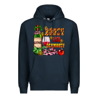 Navy boozy and schmoozy Premium Hoodie - AdoDesignShop