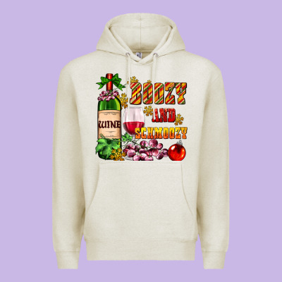 Boozy And Schmoozy Premium Hoodie Designed By Adodesignshop