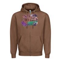 Chestnut Leopard, Cowhide, Wood Pattern Frame Zipper Hoodie - Bettercallsaul