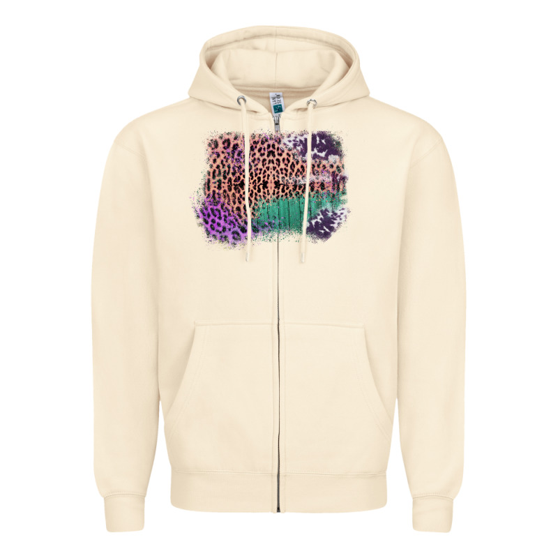 Leopard, Cowhide, Wood Pattern Frame Zipper Hoodie by Bettercallsaul | Teevron