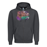 Smoke Leopard, Cowhide, Wood Pattern Frame Zipper Hoodie - Bettercallsaul