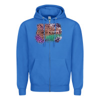 True Royal Leopard, Cowhide, Wood Pattern Frame Zipper Hoodie - Bettercallsaul