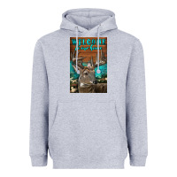 Heather Grey Western Buck Deer Garden Heavyweight Hoodie - LillyAllenDesigns