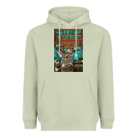 Matcha Western Buck Deer Garden Heavyweight Hoodie - LillyAllenDesigns