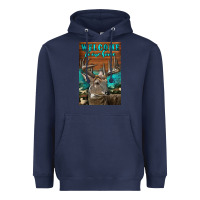 Navy Western Buck Deer Garden Heavyweight Hoodie - LillyAllenDesigns