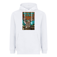White Western Buck Deer Garden Heavyweight Hoodie - LillyAllenDesigns