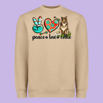 Heavyweight Sweatshirt peace love collie