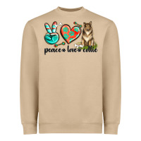 Mushroom peace love collie Heavyweight Sweatshirt - texasbilliewilder