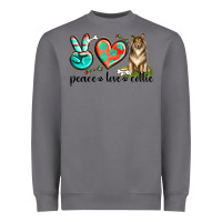 Storm peace love collie Heavyweight Sweatshirt - texasbilliewilder