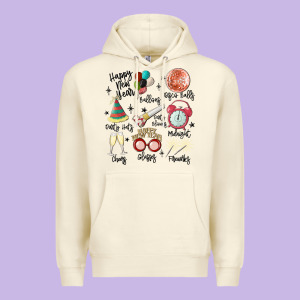 Happy New Year Premium Hoodie Designed By Maliassmallbusiness