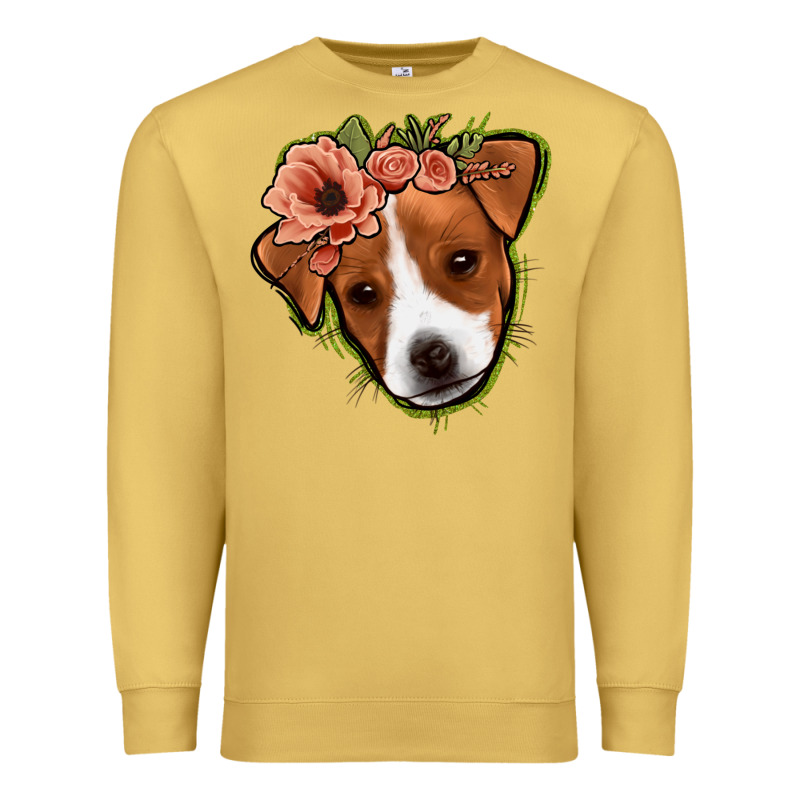 Jack Russel Floral Premium Sweatshirt by Jasminsmagicworld | Teevron