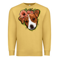 Antique Gold jack russel floral Premium Sweatshirt - Jasminsmagicworld
