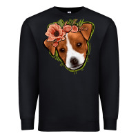 Black jack russel floral Premium Sweatshirt - Jasminsmagicworld