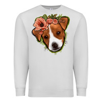 Dove Grey jack russel floral Premium Sweatshirt - Jasminsmagicworld