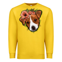 Lemon jack russel floral Premium Sweatshirt - Jasminsmagicworld
