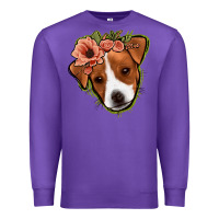 Purple jack russel floral Premium Sweatshirt - Jasminsmagicworld