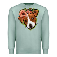 Seafoam jack russel floral Premium Sweatshirt - Jasminsmagicworld