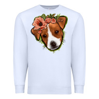 White jack russel floral Premium Sweatshirt - Jasminsmagicworld