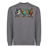 Storm peace love cowboy Heavyweight Sweatshirt - texasbilliewilder