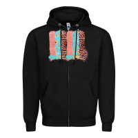 Black Sunflower Leopard Jute Pattern Brushstrokes Zipper Hoodie - Bettercallsaul