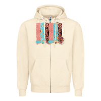 Sandshell Sunflower Leopard Jute Pattern Brushstrokes Zipper Hoodie - Bettercallsaul