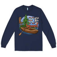 Navy lake squad Long Sleeve Tee - HRA Design Shop