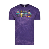 Cloud Purple race with teacher Vintage Tee - texasbilliewilder