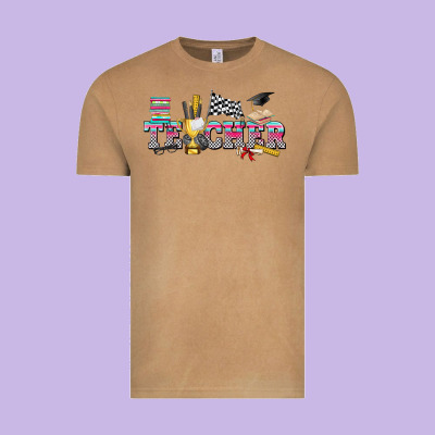 Race With Teacher Vintage Tee Designed By Texasbilliewilder