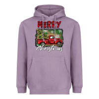Lavender merry christmas truck Heavyweight Hoodie - BarkalooDesign