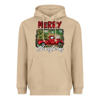 Mushroom merry christmas truck Heavyweight Hoodie - BarkalooDesign