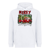 White merry christmas truck Heavyweight Hoodie - BarkalooDesign