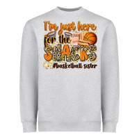 Heather Grey im just here for the snacks basketball sister Heavyweight Sweatshirt - Zillion Design Studio