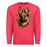 Cardinal german shepherd leopard background Premium Sweatshirt - Jasminsmagicworld