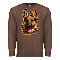 Chestnut german shepherd leopard background Premium Sweatshirt - Jasminsmagicworld