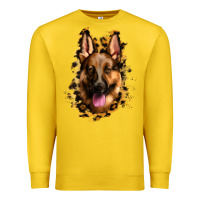 Lemon german shepherd leopard background Premium Sweatshirt - Jasminsmagicworld