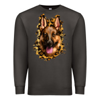Smoke german shepherd leopard background Premium Sweatshirt - Jasminsmagicworld