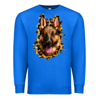 True Royal german shepherd leopard background Premium Sweatshirt - Jasminsmagicworld