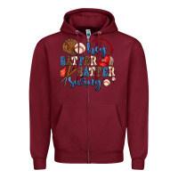 Burgundy hey batter batter swing Zipper Hoodie - AdoDesignShop