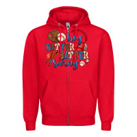 Red hey batter batter swing Zipper Hoodie - AdoDesignShop