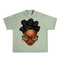 Oil Green afro woman with bantu knots Urban Heavy Tee - texasbilliewilder